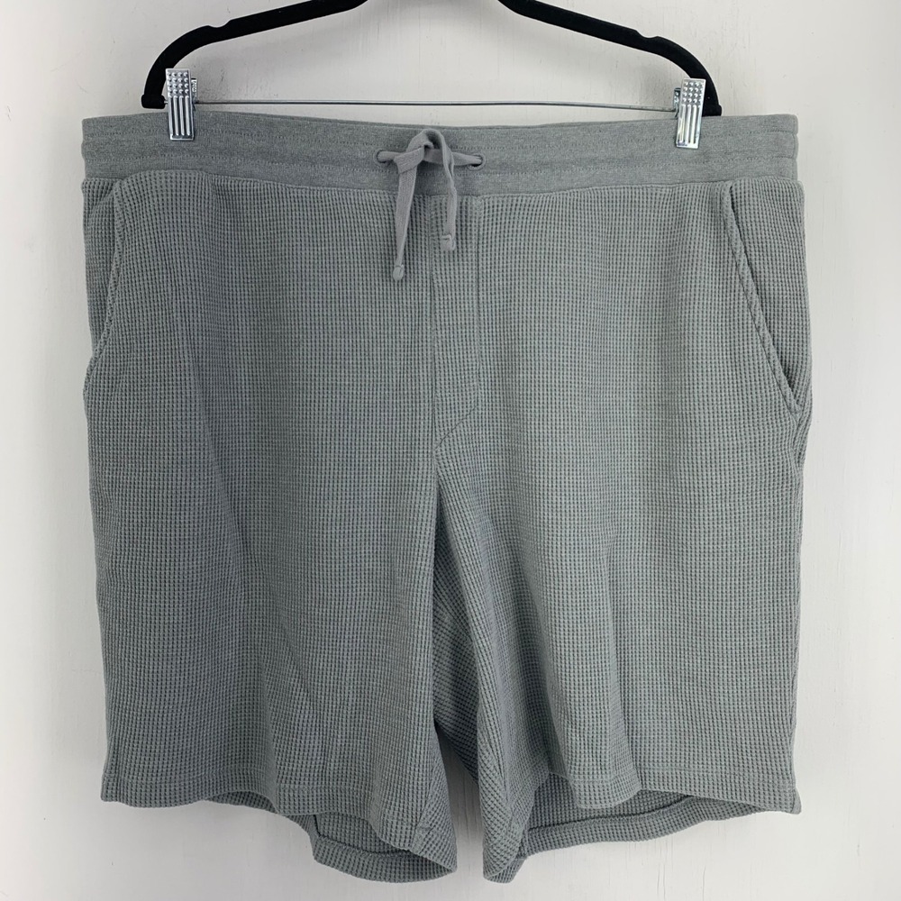 Waffle Knit Lounge Shorts Athleisure LL Bean Mens XXL Gorpcore Pockets Cotton